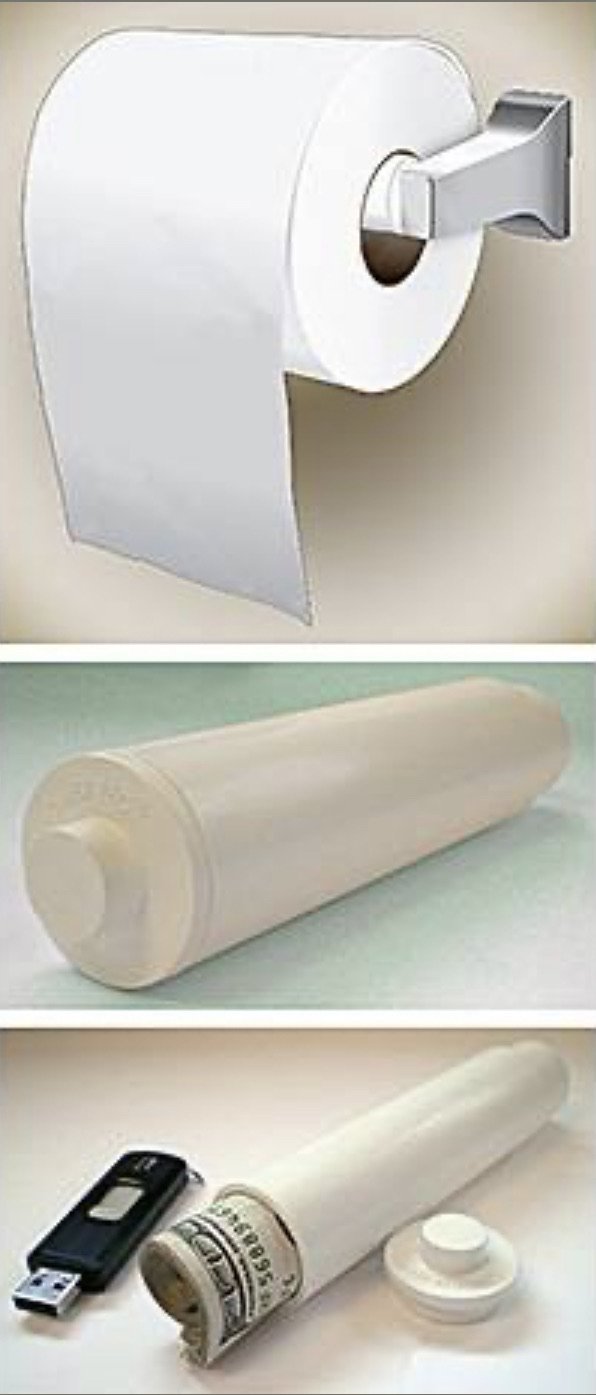 Toilet Paper Hidden Roll Diversion Safe Secret Stash Container –  Concealment Cans