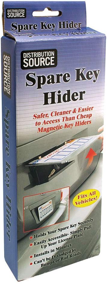 Car / Truck License Plate Holder with Hidden Key Compartment - Concealment Cans
