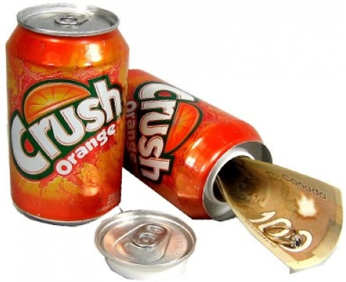 Orange Crush Concealment Can Soda Diversion Safe Stash Can - Concealment Cans
