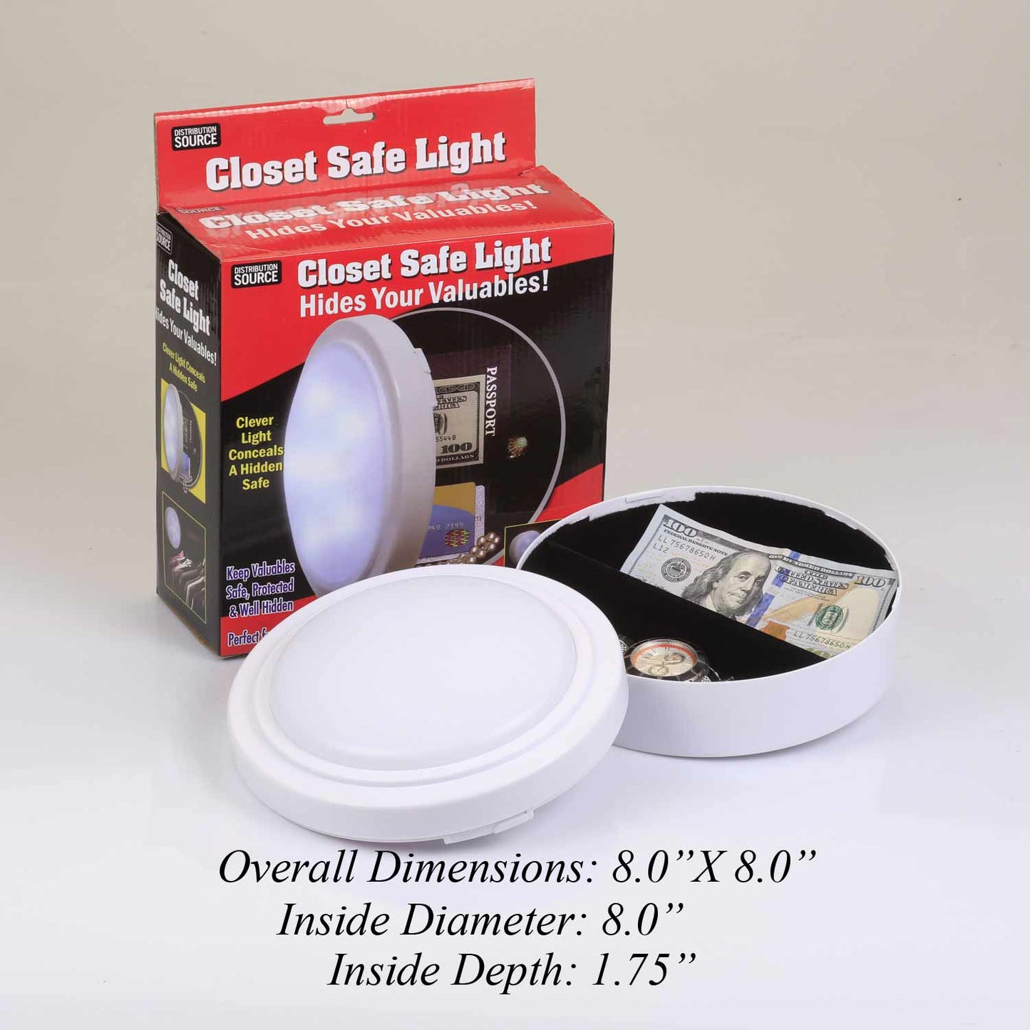 Closet Safe Light Home Concealment Diversion Safe Stash Safe - Concealment Cans