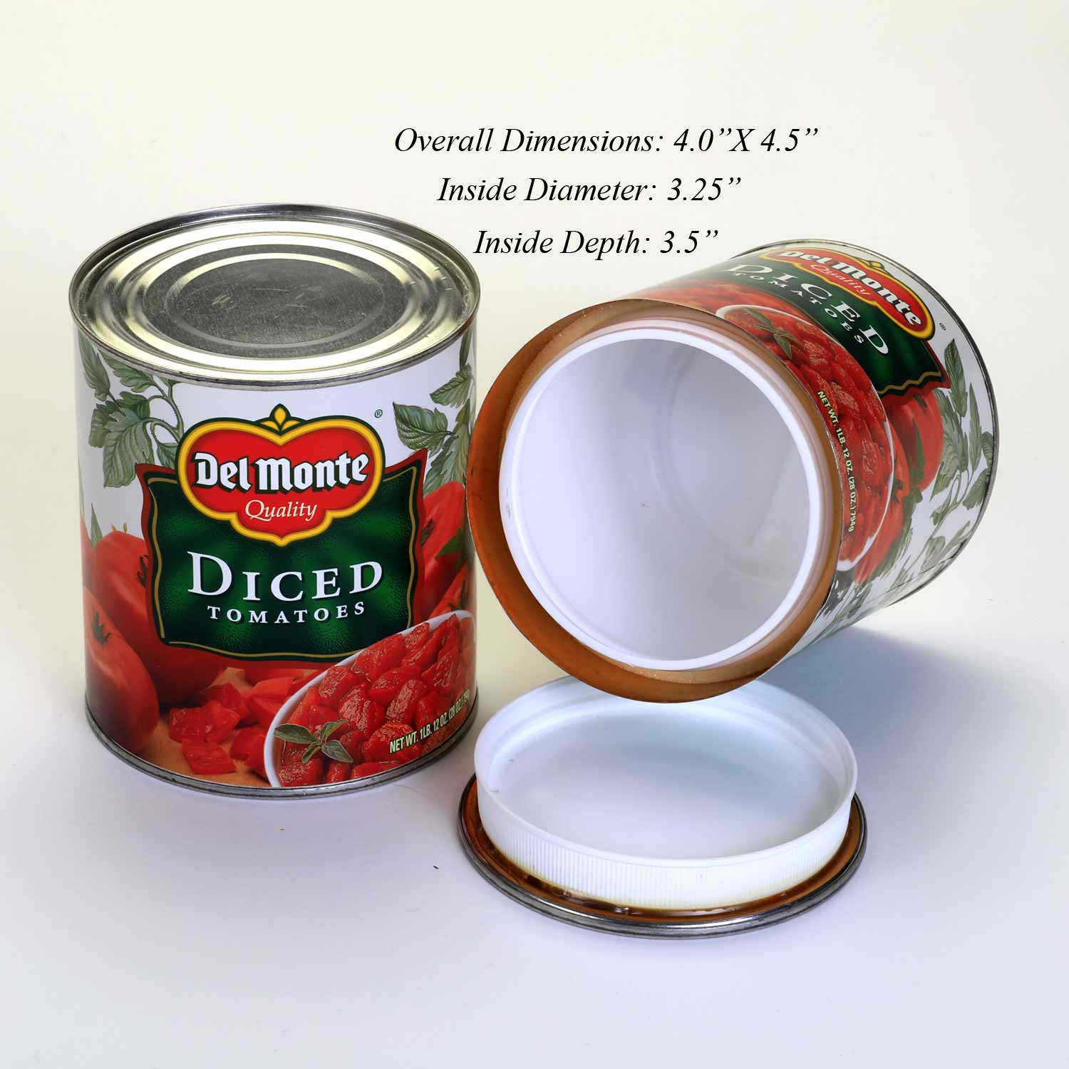 Extra Large Del Monte Concealment Can Diversion Safe Can Stash Safe - Diced Tomatoes Concealment Cans