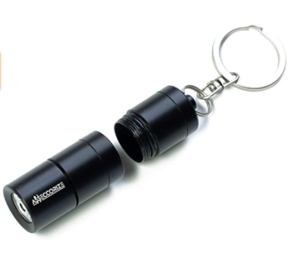 Black Flashlight Keychain Secret Hidden Safe Diversion Stash Safe - Concealment Cans