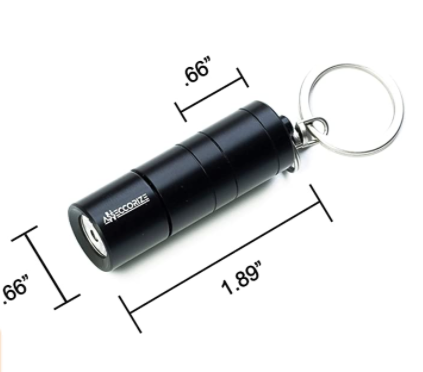 Black Flashlight Keychain Secret Hidden Safe Diversion Stash Safe - Concealment Cans