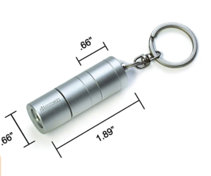 Silver Flashlight Keychain Hidden Safe Diversion Stash Safe - Concealment Cans