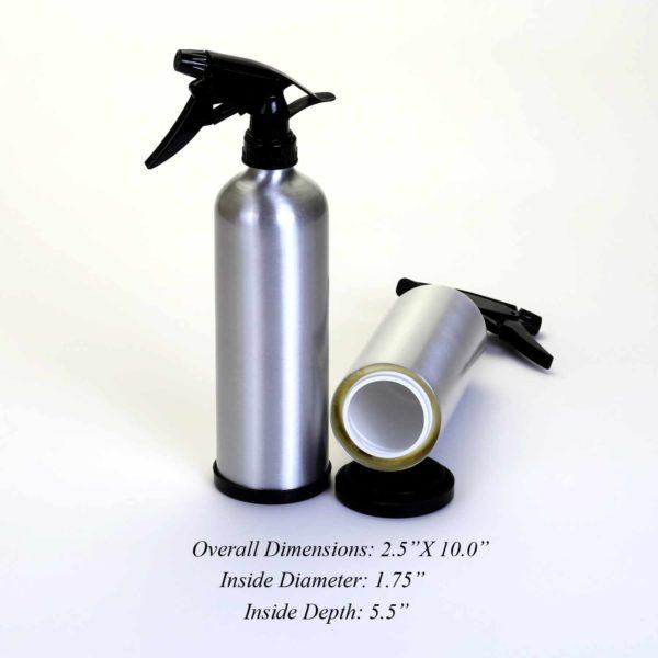 Water Spray Bottle Concealment Diversion Safe Stash Safe - Chrome Silver Concealment Cans