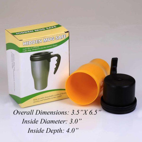 Travel Coffee Mug Yellow Plastic Concealment Diversion Safe Stash Safe - Concealment Cans