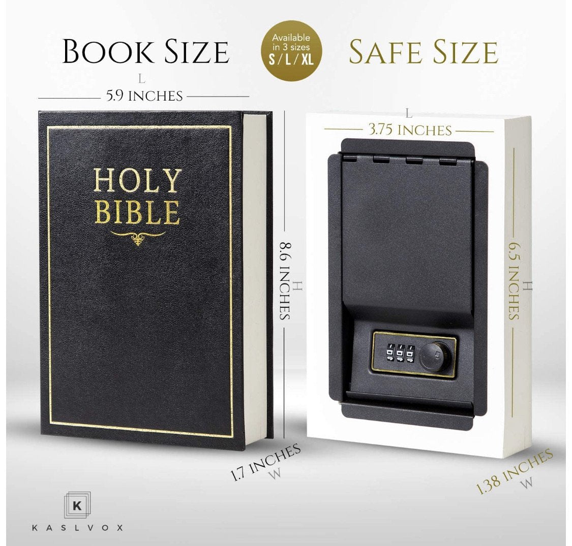 Diversion Book Safe with Combination Lock - Hollowed Out Book with Hidden Secret Compartment - Concealment Cans