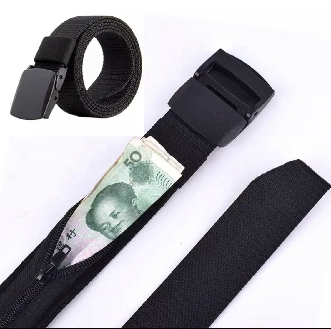 Hidden Nylon Travel Belt Secret Wallet Money Diversion Stash Safe - Concealment Cans