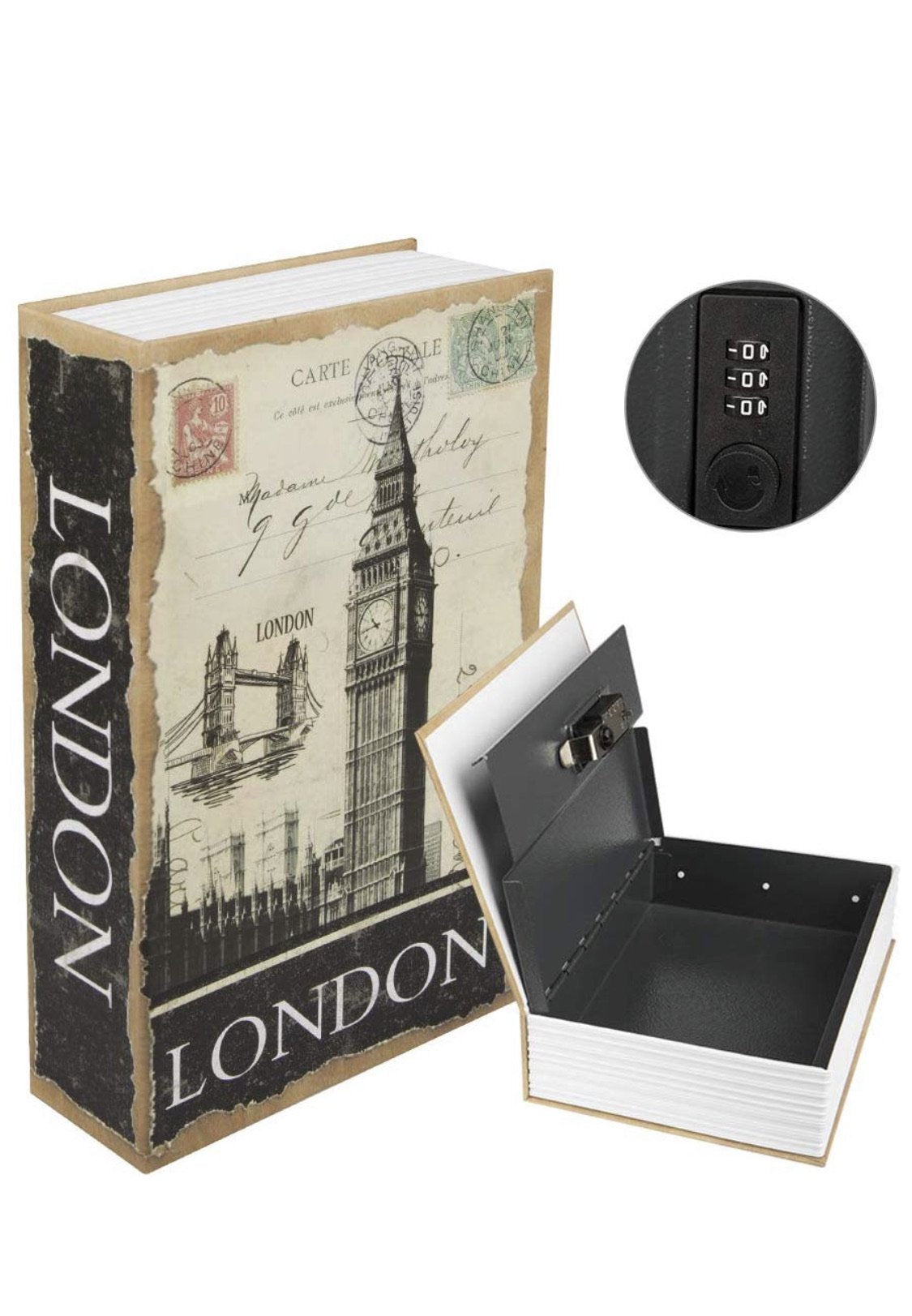 London Book Safe Hidden Compartment Hollow Book - Concealment Cans
