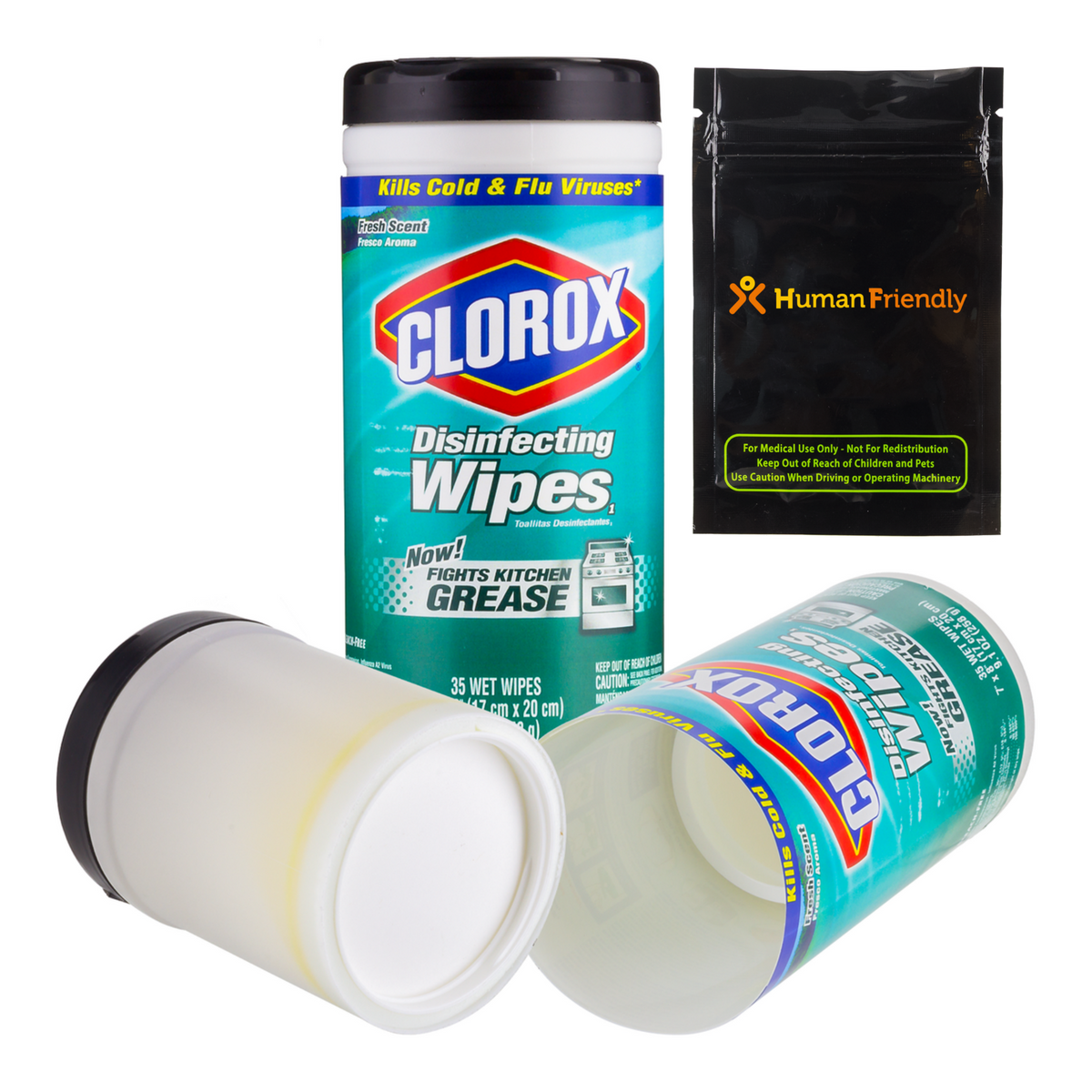 Clorox Disinfectant Wipes (Wipes Included) Concealment Can Home Diversion Safe Stash Can - Concealment Cans