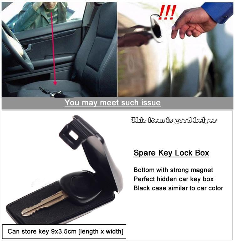 Magnet Car & Bike Stash Safe Lock Spare Key Hidden Storage Hidden Key - Concealment Cans